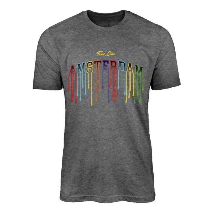T-Shirt Feel Like Amsterdam - Grijs