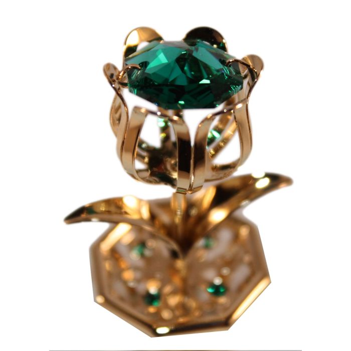 Swarovski Tulpje enkel, emerald groen
