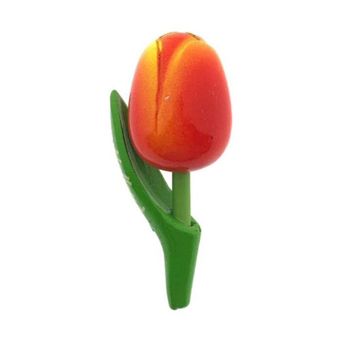 Magnet Wooden Tulip Red/Yellow, 8 cm