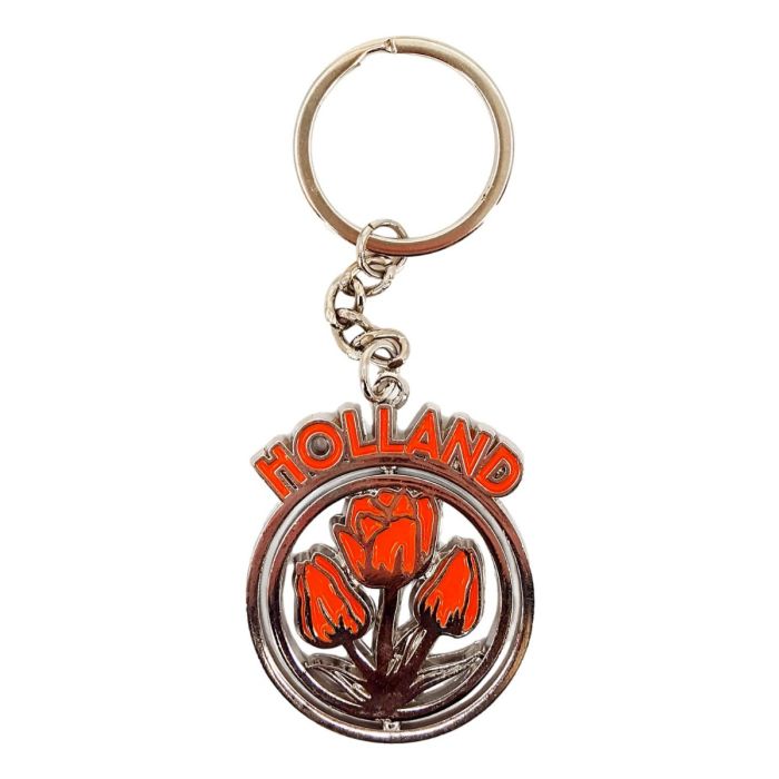 Sleutelhanger Oranje Tulp Spinner