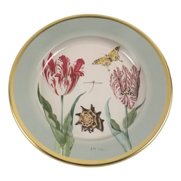 Decorative plate "Tulips Green" by Jacob Marrel, 16 cm