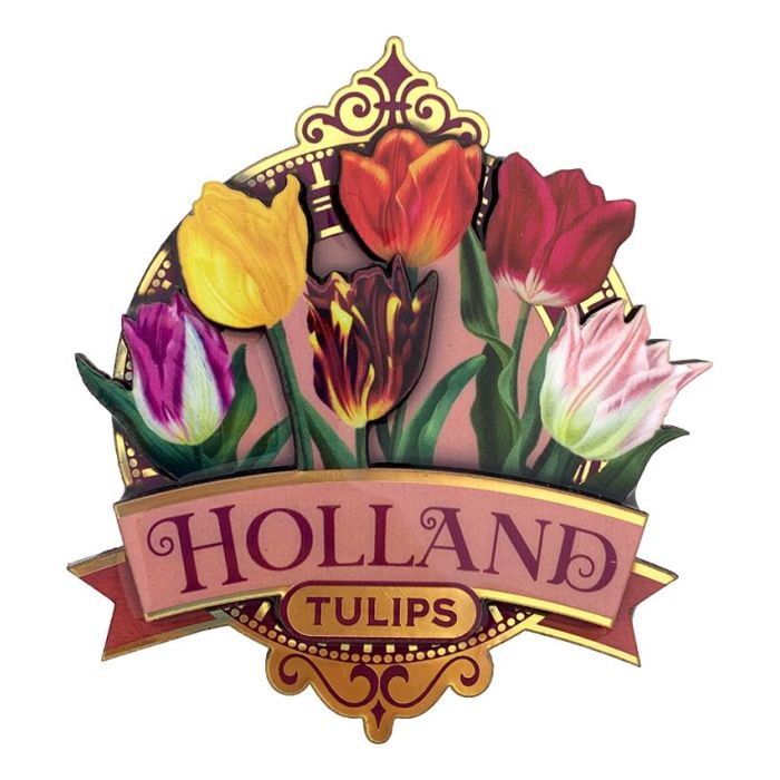 Shiny Tulip Magnet Holland