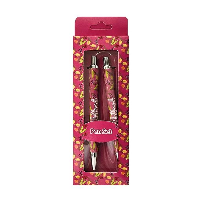 Set of 2 pens - Pink Tulips