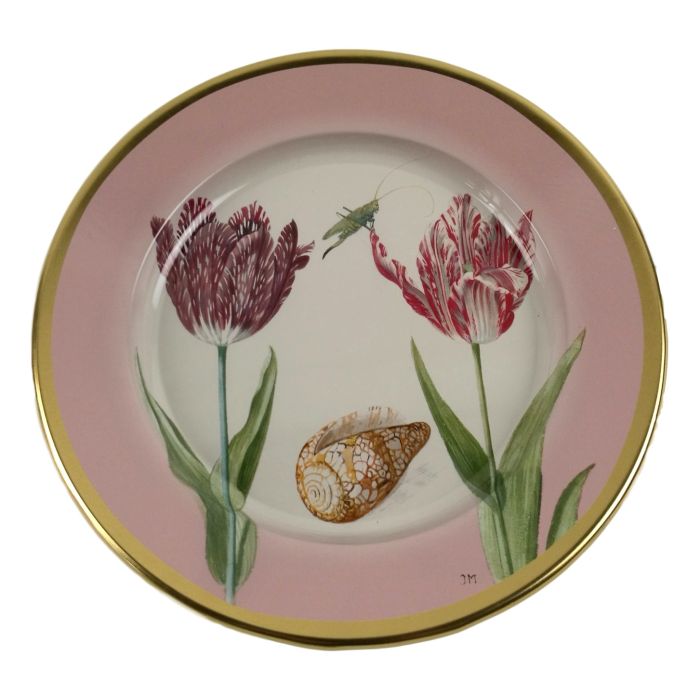 Decorative plate "Tulips Pink" by Jacob Marrel, 16 cm