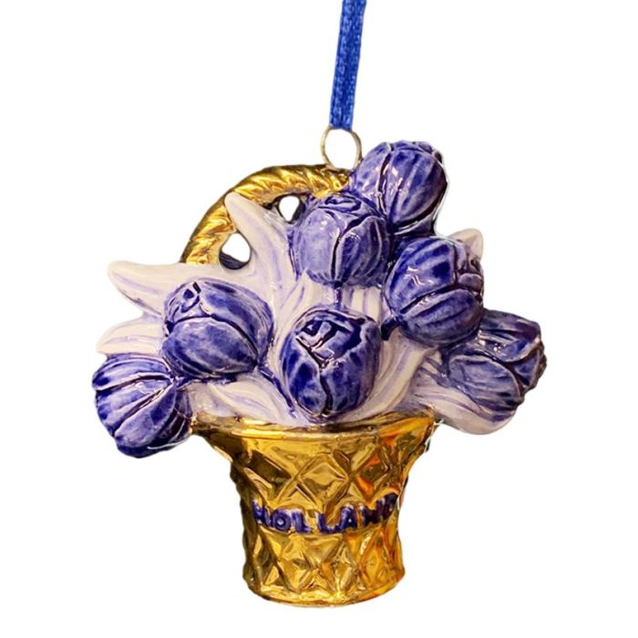 Christmas pendant Tulip basket gold
