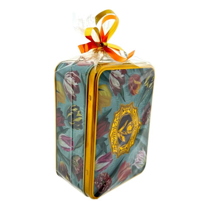Gift Tin of Tulips Green, Cookies, Mug & Candy