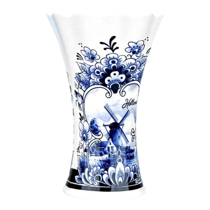 Vase - Delft Blue Motif with Windmill, 12 cm