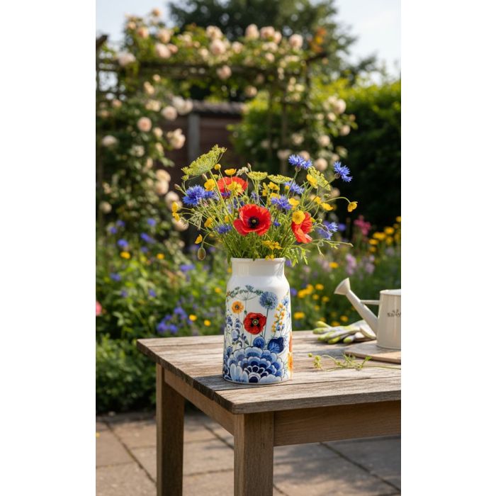 Milk Can Vase-Wildflowers- 20cm