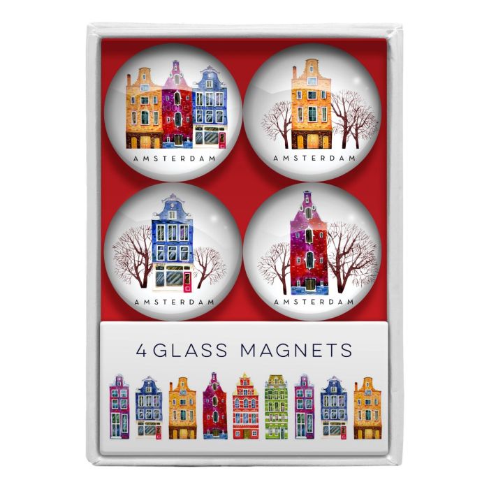 Box of Glass Magnets "Amsterdam"