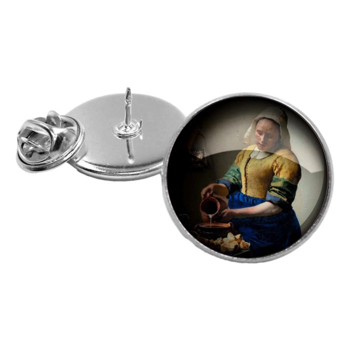 Lapel Pin Glass Vermeer Milkmaid