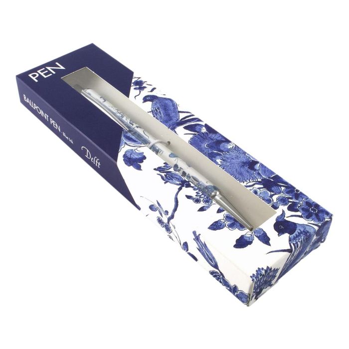 Ballpen in box,  Delft blue bird
