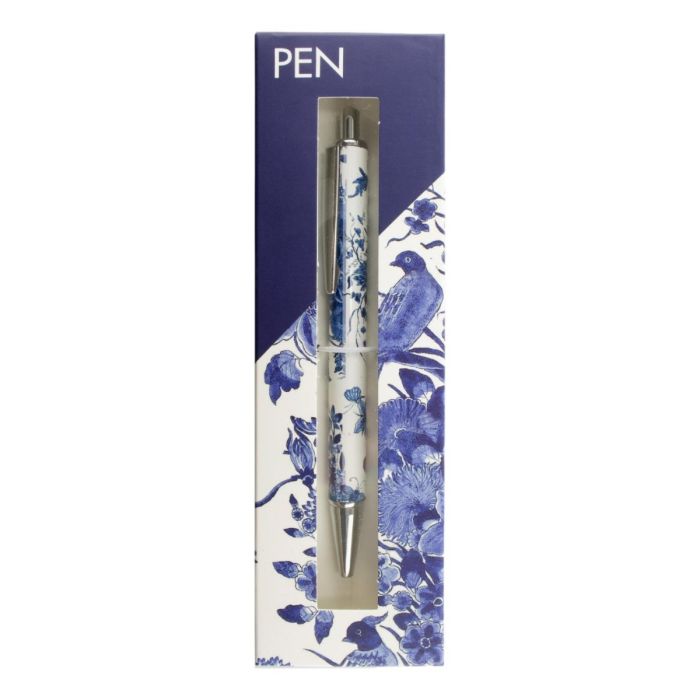 Ballpen in box,  Delft blue bird