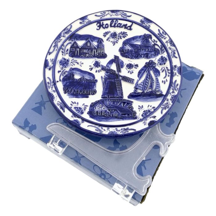 Wandbord Delfts blauw Holland, 10 cm (klein)