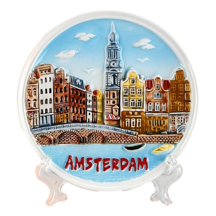 Wall Plate Amsterdam - Color - Ceramic - 10 cm (small)