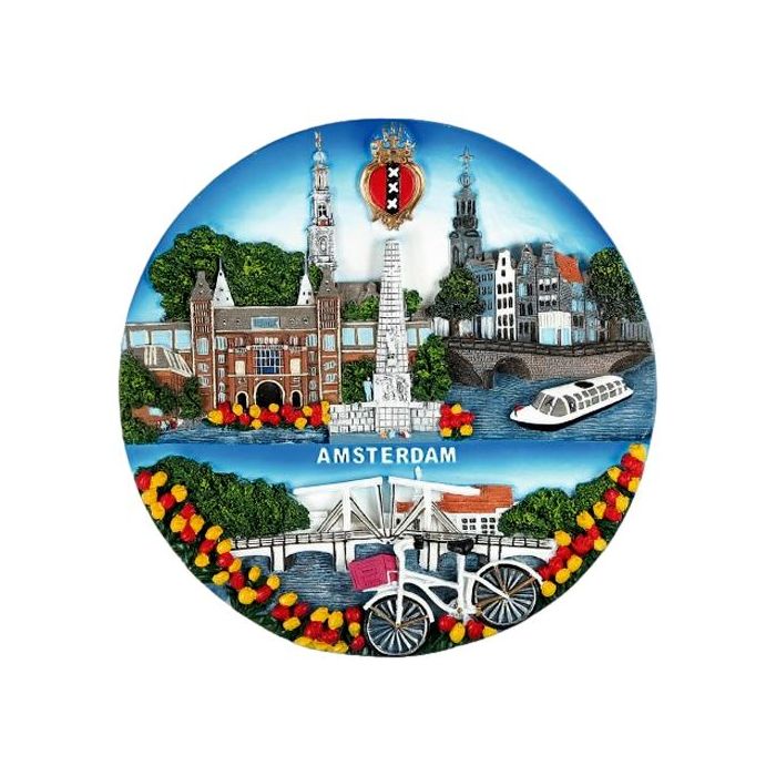 Wall Plate Amsterdam Tulips, 20 cm