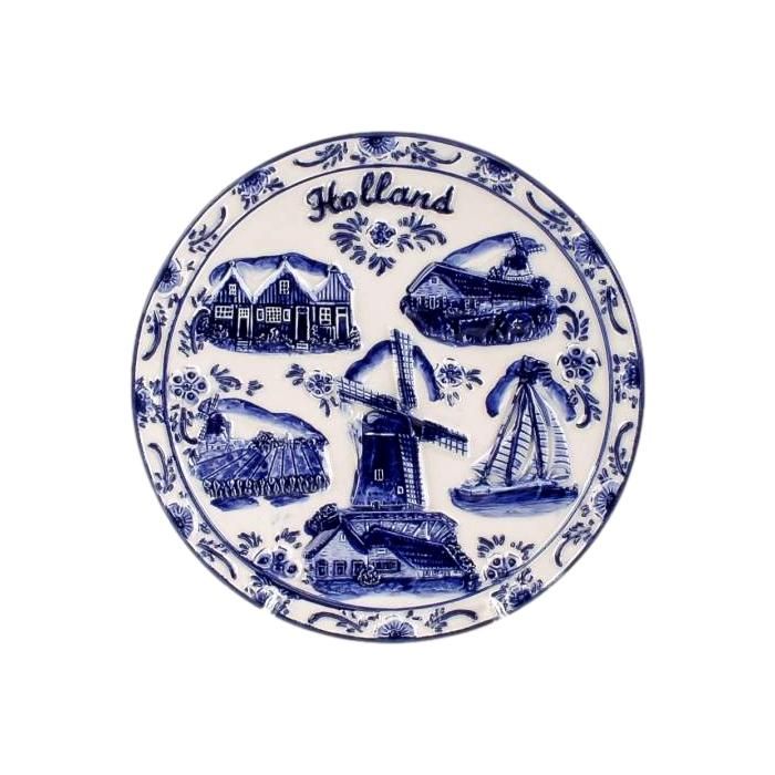 Wall plate Embossed Holland, 15 cm (medium)