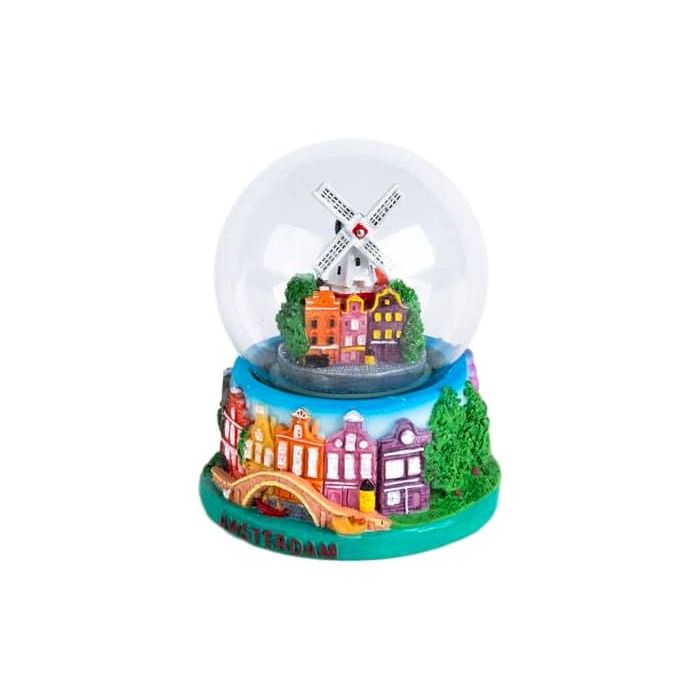 Water globe "Amsterdam with Mill" 9 cm