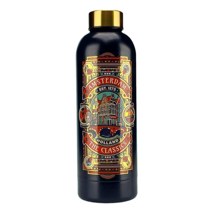 Water Bottle Amsterdam  - Blue / Gold