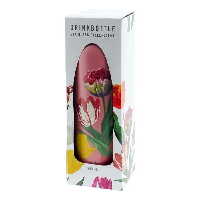 Water bottle Pretty Tulips Pink