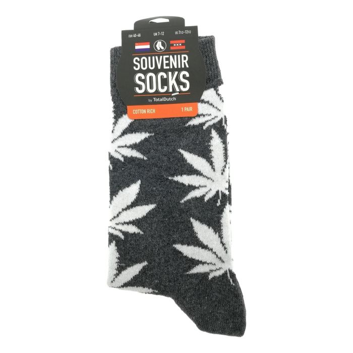 Men's socks "Weed Gray / White"