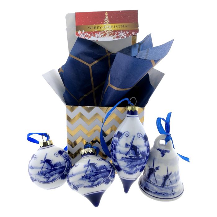 Windmill Christmas Baubles in Gift Box