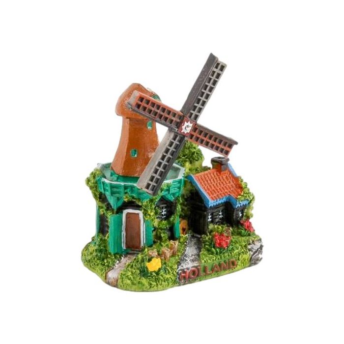 Miniatuur 3D stellingmolen Holland 5 cm