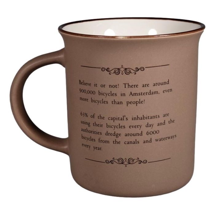 Mug Memoriez - Amsterdam Bicycles - Matte Desert Clay, Large