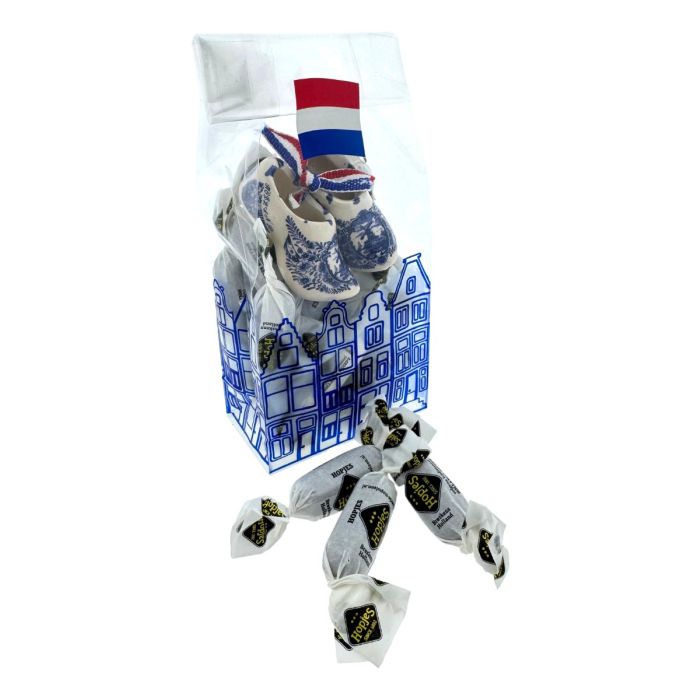 Blauw zakje Haagse Hopjes met Klompje
