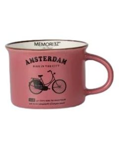 Mok Memoriez - Hollandse Fiets  - Fuchsia Matte Rose - Klein
