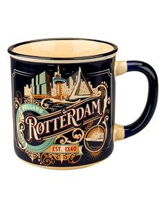 Beker Vintage Ornaments Rotterdam Blauw - Klein