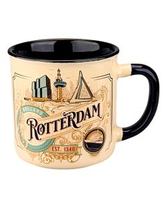 Beker Vintage Ornaments Rotterdam Wit - Klein