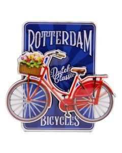 Magneet fiets op blauw Rotterdam