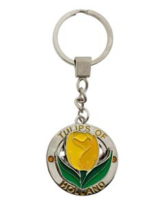 Sleutelhanger spinner tulp Holland - geel