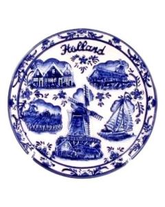 Wandbord Delfts blauw Holland, 10 cm (klein)