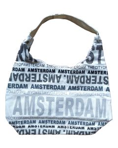 Schoudertas Julia L Amsterdam in Zilver/beige van Robin Ruth
