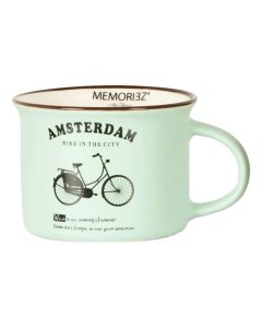 Mok Memoriez - Amsterdamse Fiets - Mat Mint - Klein