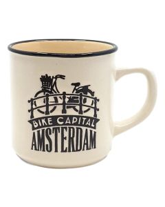 Mok Amsterdam bike capital crème - klein