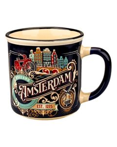 Beker Vintage Ornaments Amsterdam Blauw - Klein