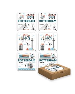 Onderzetter Doos Rotterdam (6 stuks)