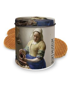 Blikje stroopwafels Melkmeisje, Vermeer