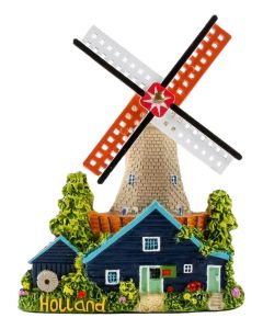 Magneet Huisje Molen Holland