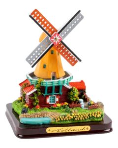 Stellingmolen polystone 9 cm - geel/rood