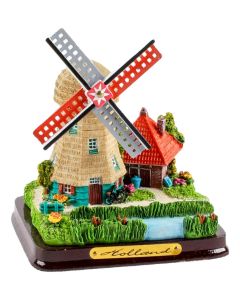 Poldermolen Polystone 9 cm - grijs