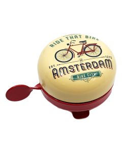 Fietsbel Amsterdam bikecity geel - klein