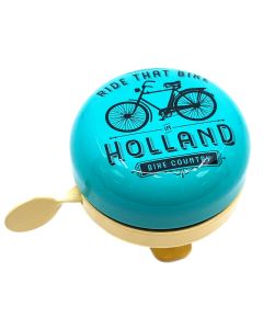 Fietsbel Amsterdam bikecity blauw - klein