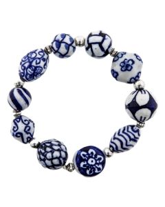 Armband met Delfts Blauwe Kralen