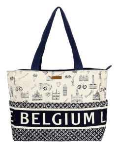 Shopper België - Blauw / Beige