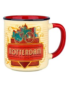 Beker vintage skyline klein Rotterdam – Rood - Klein