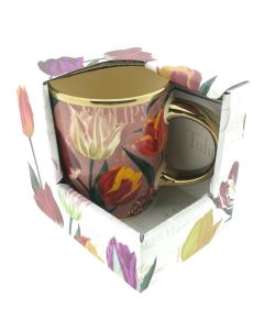 Beker Pretty Tulips roze/goud groot
