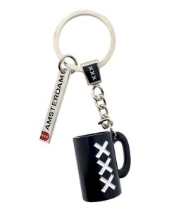 Sleutelhanger "Amsterdam XXX Beker Zwart"